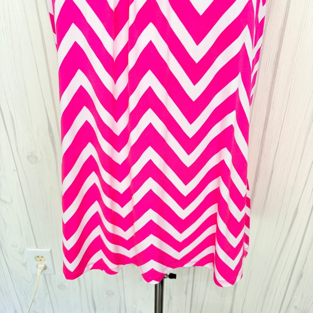 ❌❌CYNTHIA ROWLEY Oversized Chevron Print Tie-Back Tank, Large - Picture 3 of 10